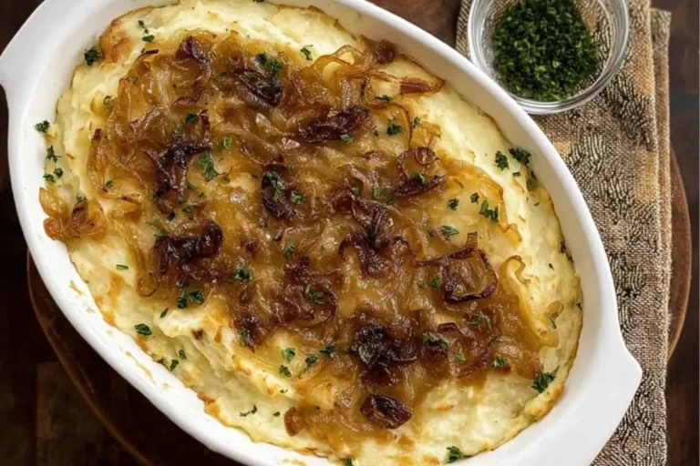Twice Baked French Onion Mashed Potatoes