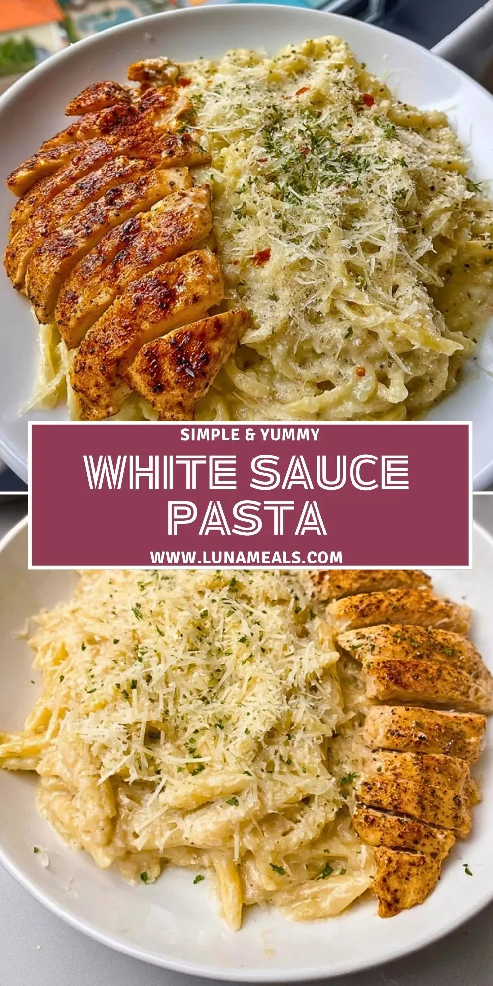 White Sauce Pasta Pin 1