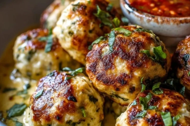 Baked Chicken Ricotta Meatballs