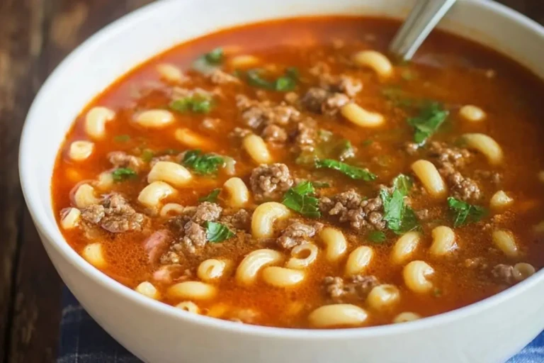 Beef and Macaroni Soup