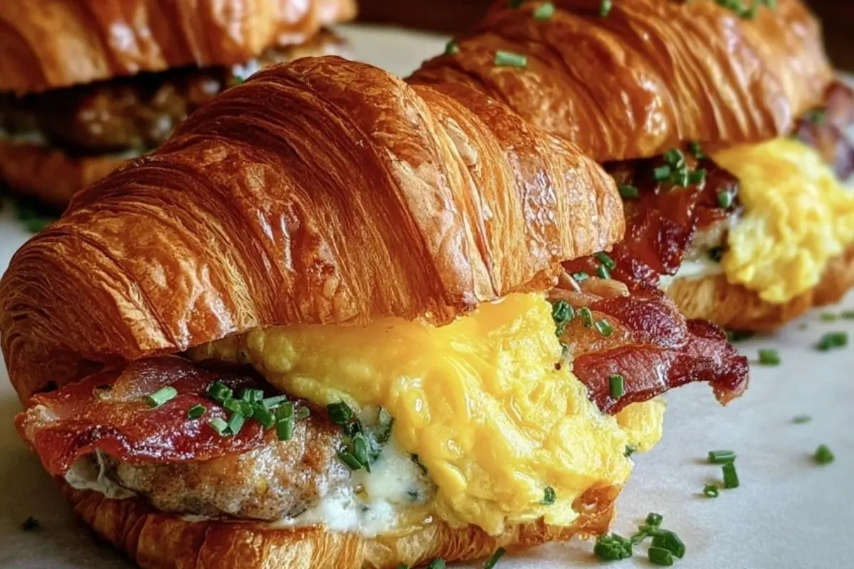 Breakfast Croissant Sandwiches