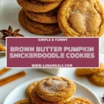 Brown Butter Pumpkin Snickerdoodle Cookies (2)