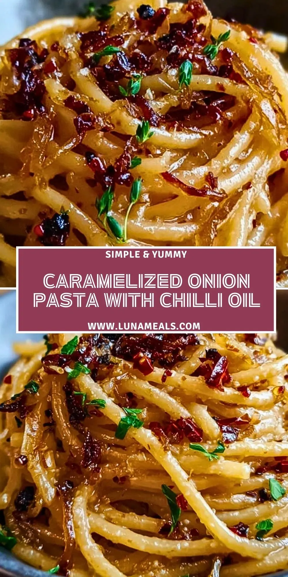Caramelized Onion Pasta with Chilli Oil (2)