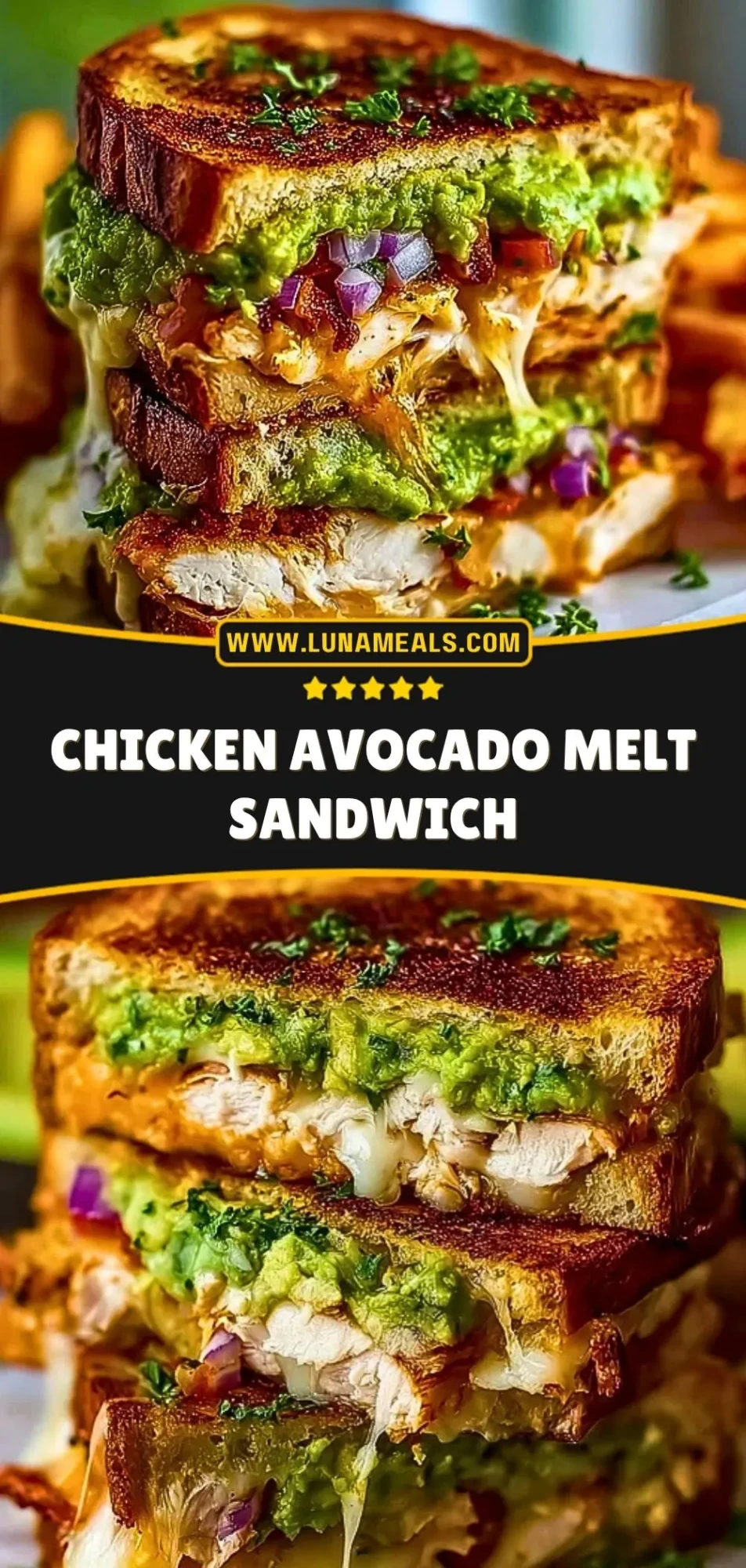 Chicken Avocado Melt Sandwich Pin 2