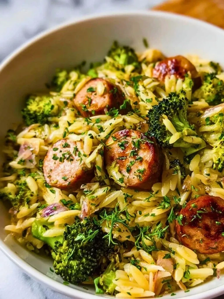 Chicken Sausage and Broccoli Orzo (1)