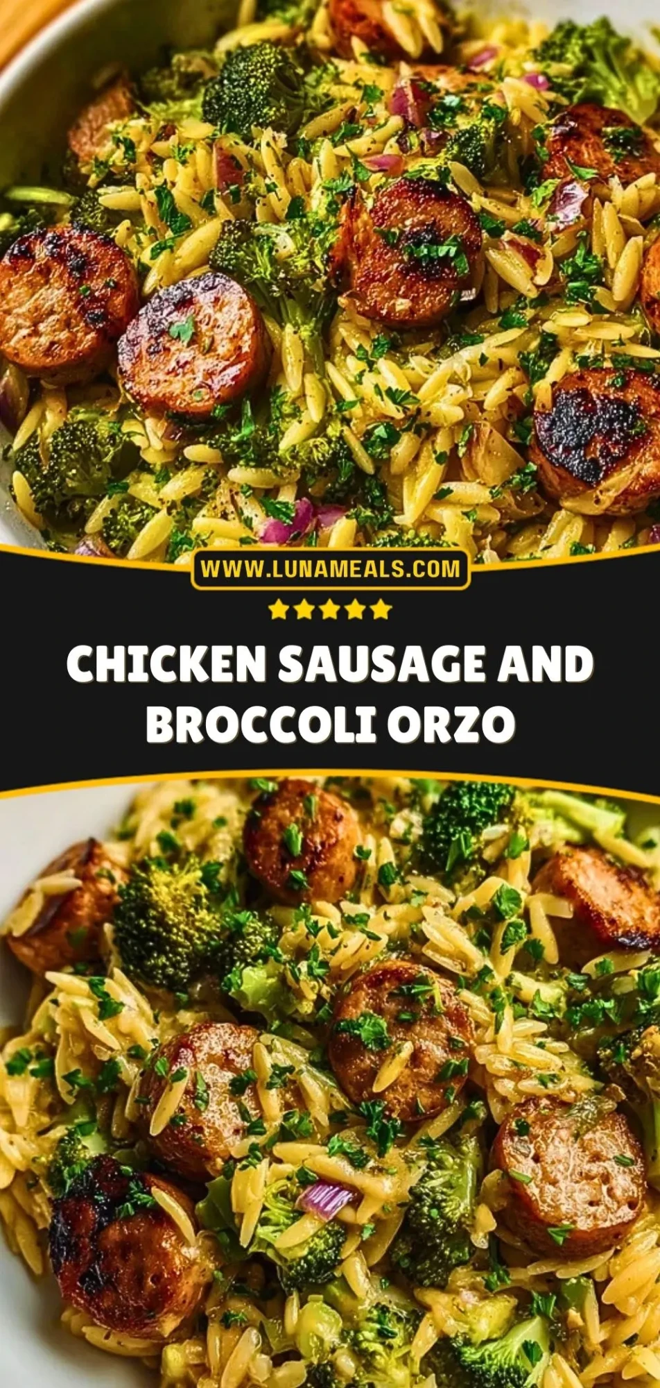 Chicken Sausage and Broccoli Orzo (2)