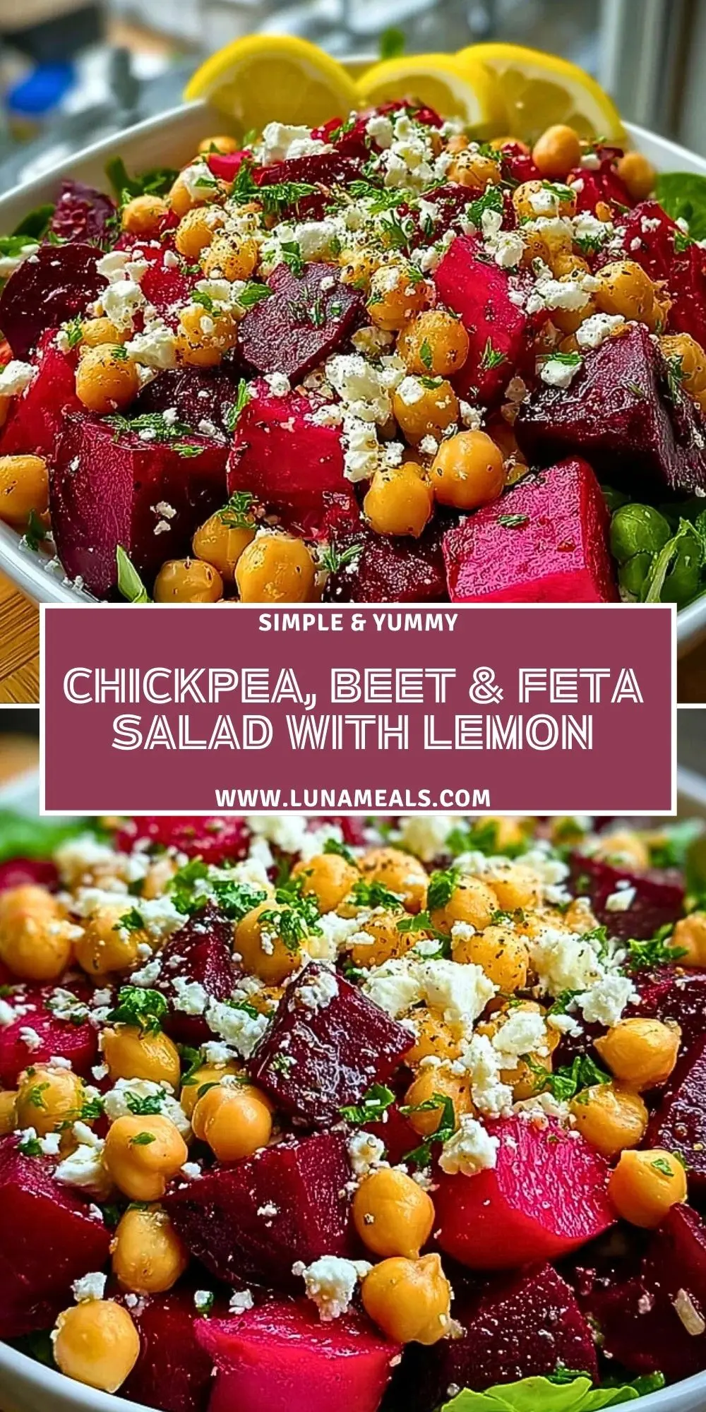 Chickpea, Beet & Feta Salad with Lemon (2)