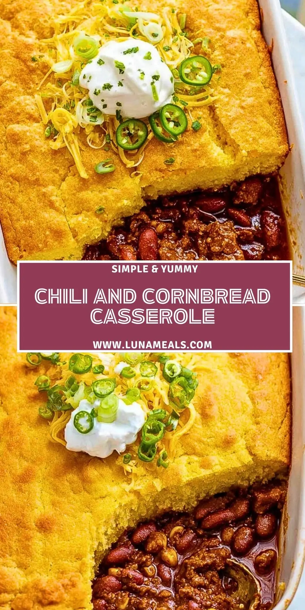 Chili and Cornbread Casserole Pin 1