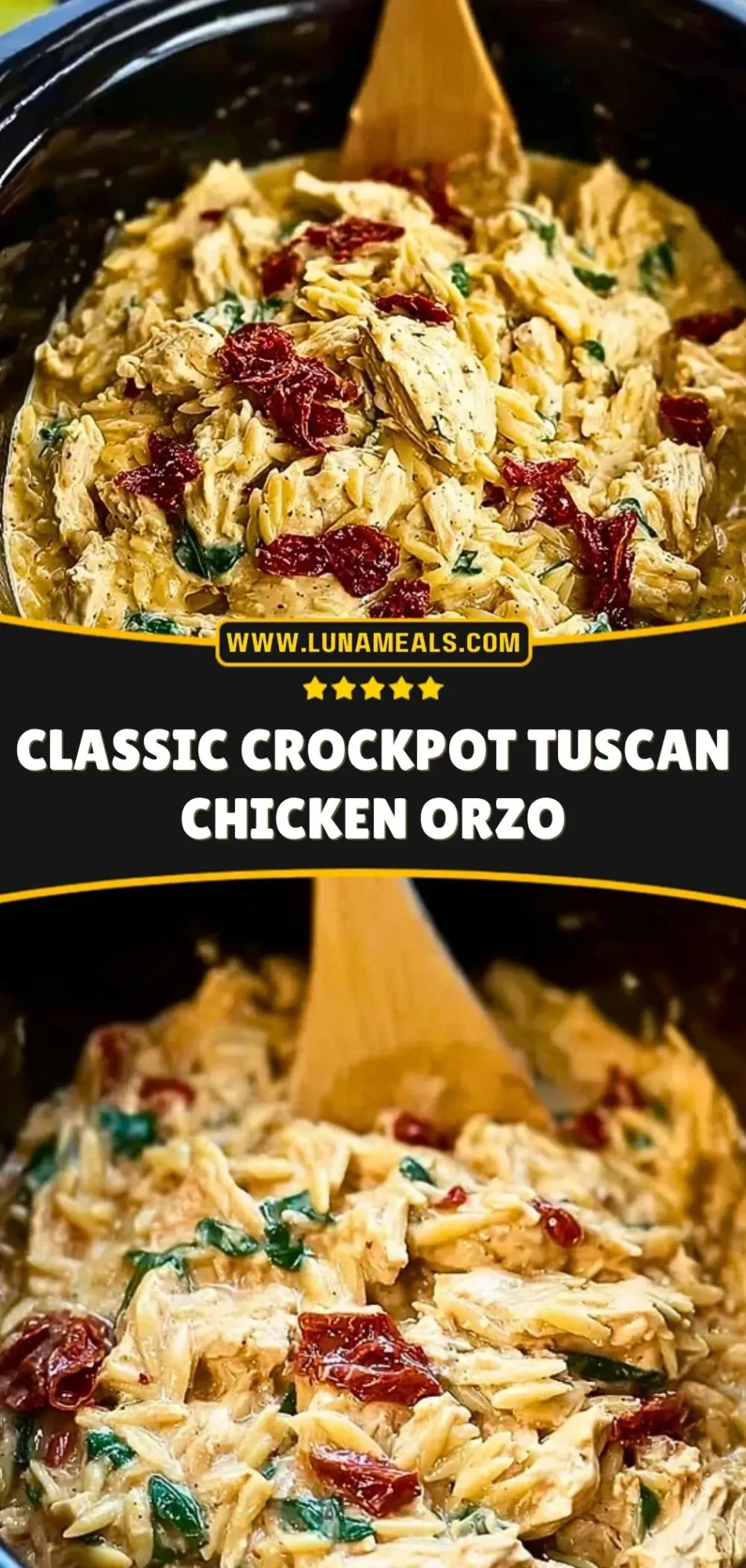 Classic Crockpot Tuscan Chicken Orzo (3)