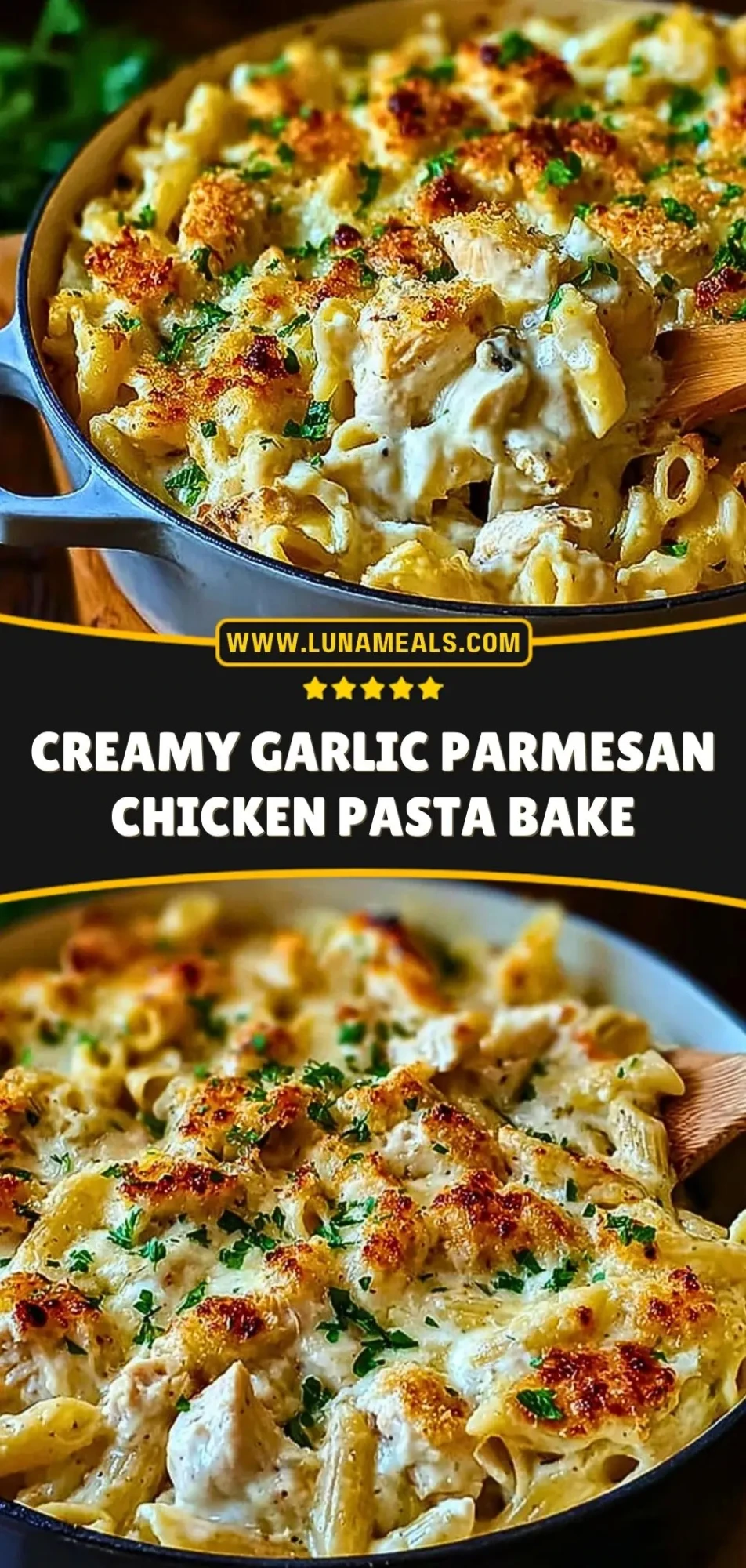 Creamy Garlic Parmesan Chicken Pasta Bake (3)