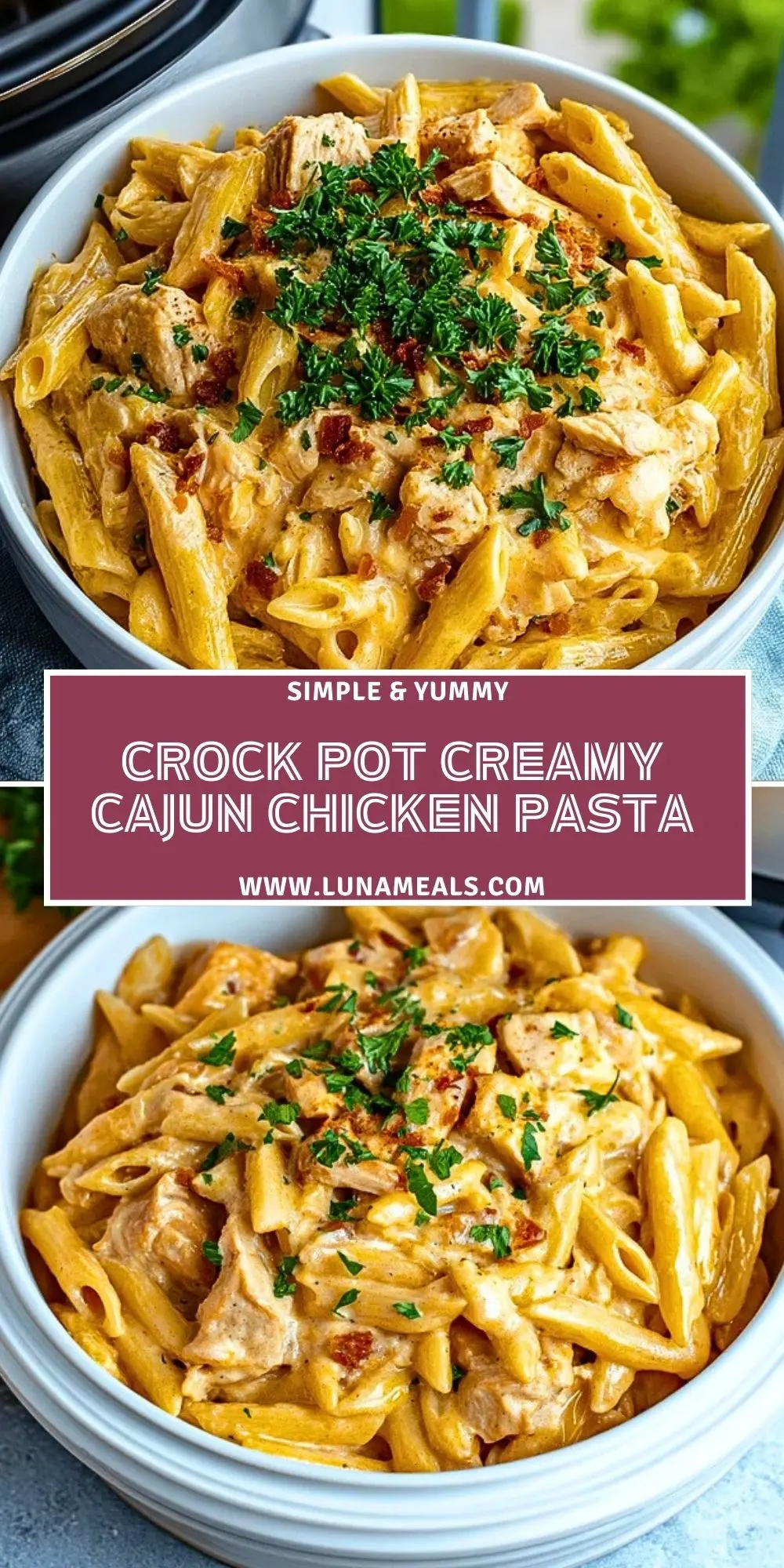 Crock Pot Creamy Cajun Chicken Pasta (2)
