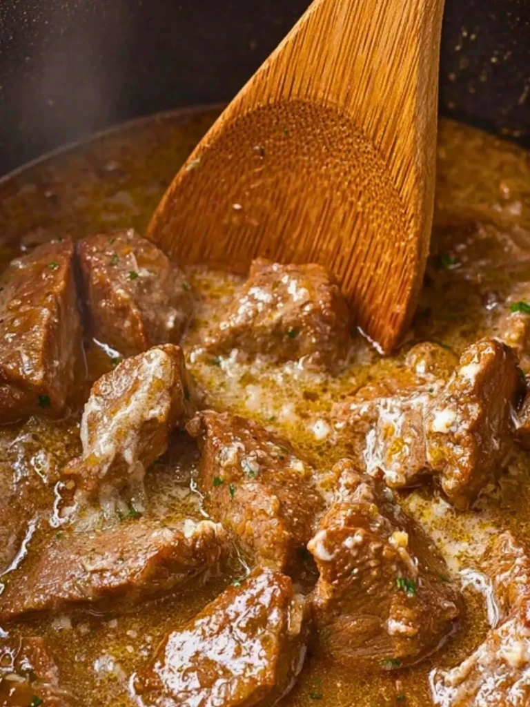 Crockpot Garlic Parmesan Steak Bites (1)