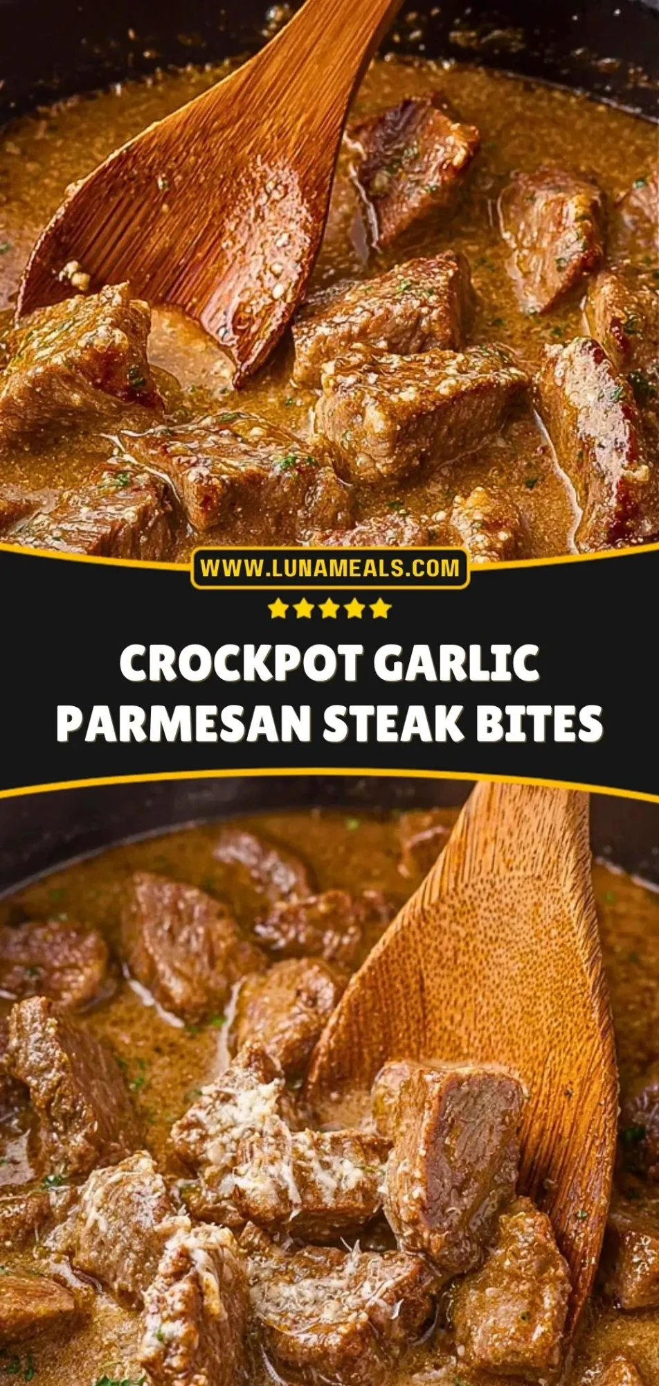 Crockpot Garlic Parmesan Steak Bites (3)