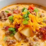 Homemade Cheeseburger Soup