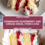 Homemade Raspberry And Cream Angel Food Cake (2)