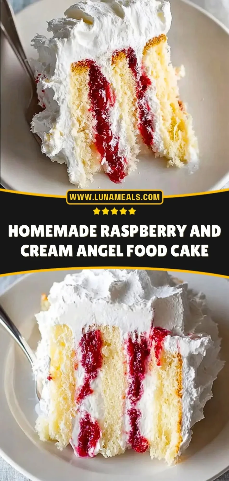 Homemade Raspberry And Cream Angel Food Cake (3)