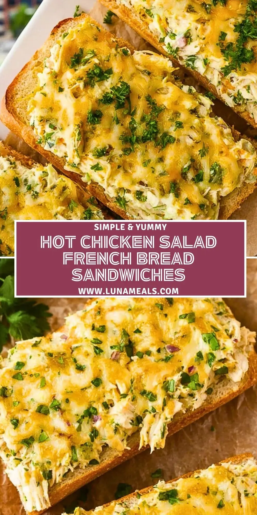 Hot Chicken Salad French Bread Sandwiches (2)