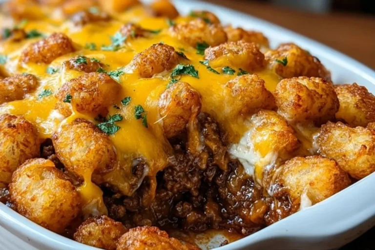 Irresistible Cheeseburger Tater Tot Casserole
