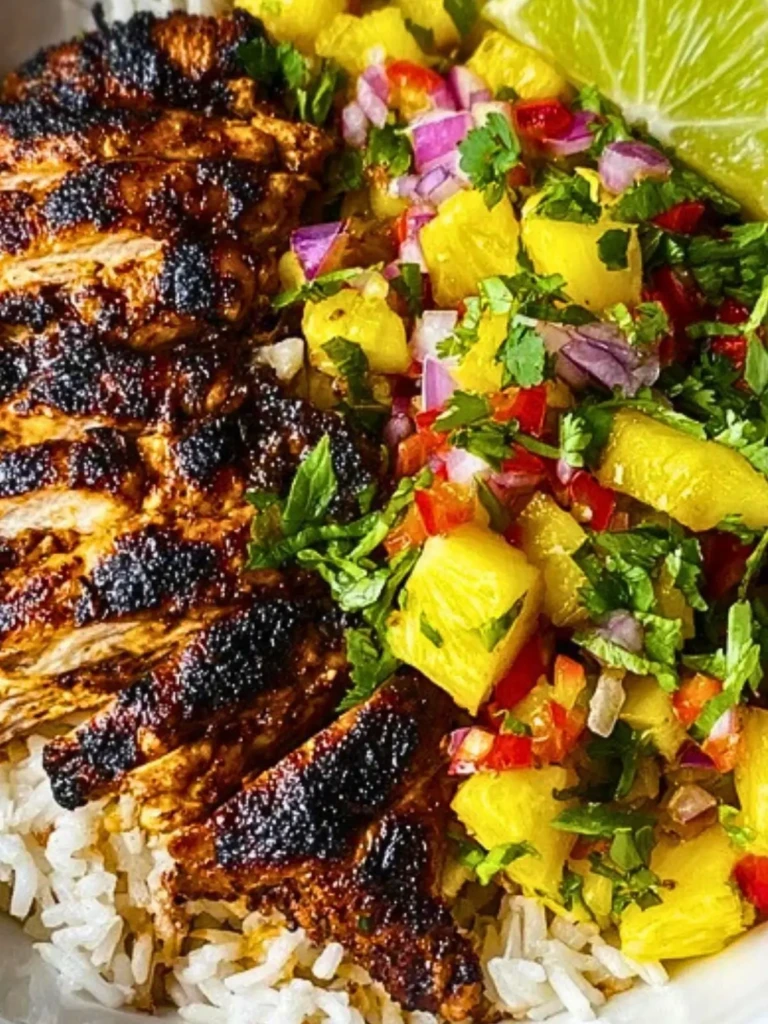 Jerk Chicken Bowl with Pineapple Salsa 2