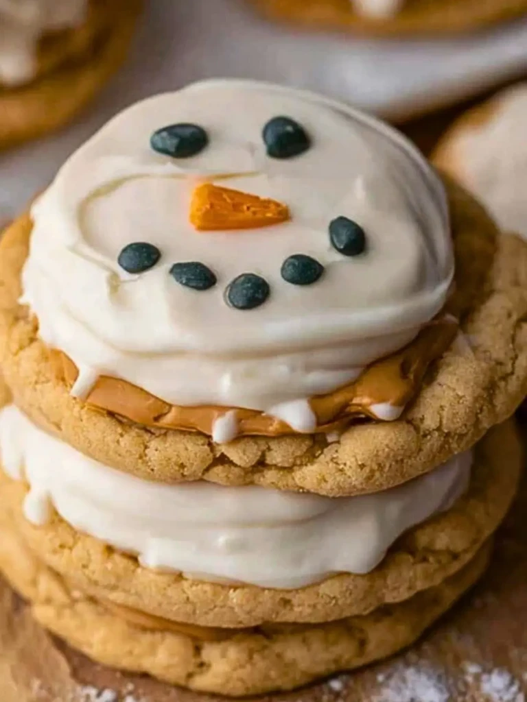 Melted Snowman Peanut Butter Cookies (1)