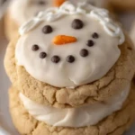 Melted Snowman Peanut Butter Cookies