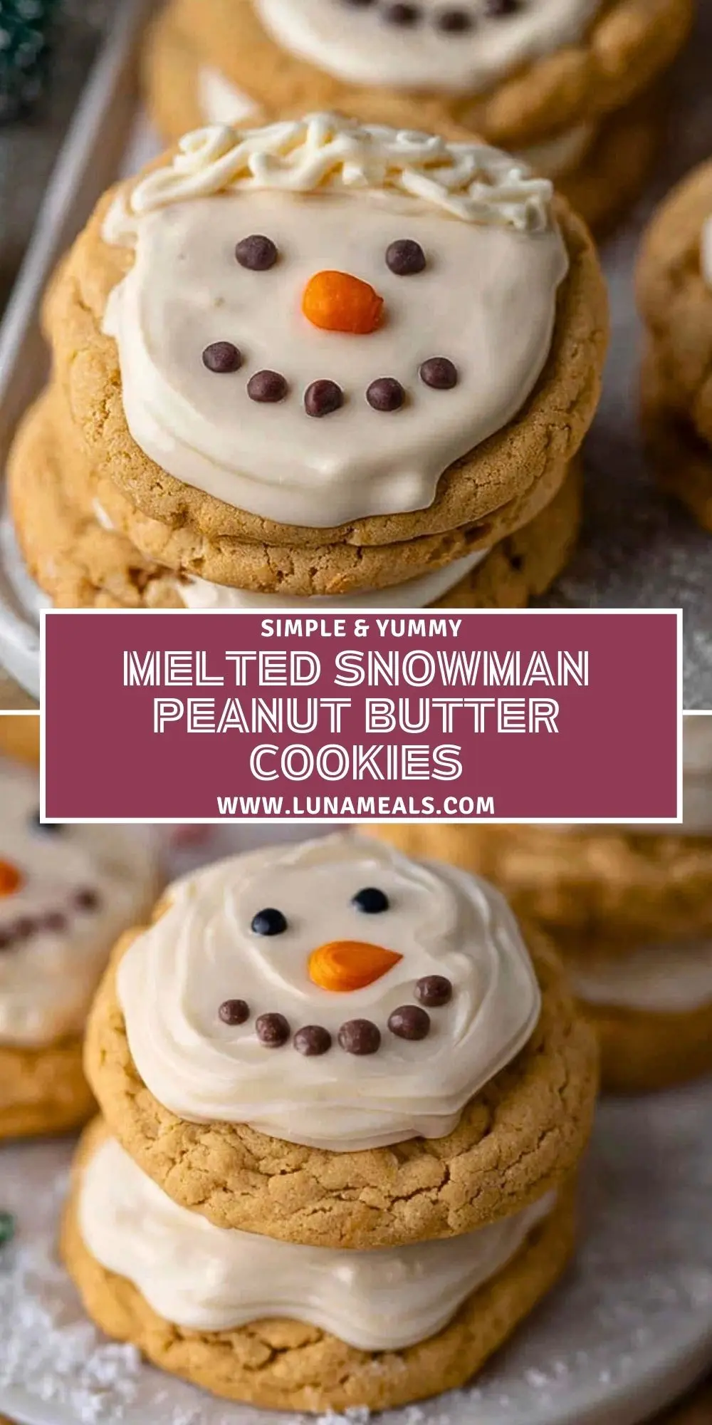 Melted Snowman Peanut Butter Cookies (2)