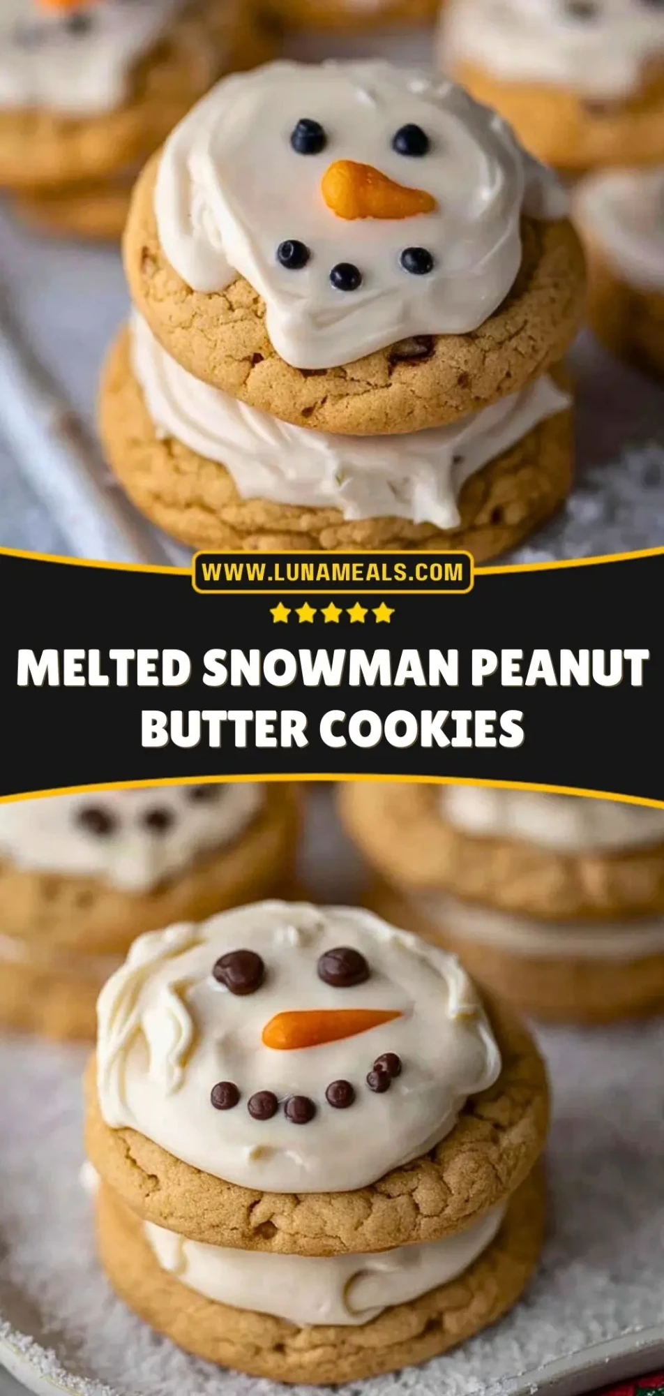 Melted Snowman Peanut Butter Cookies (3)