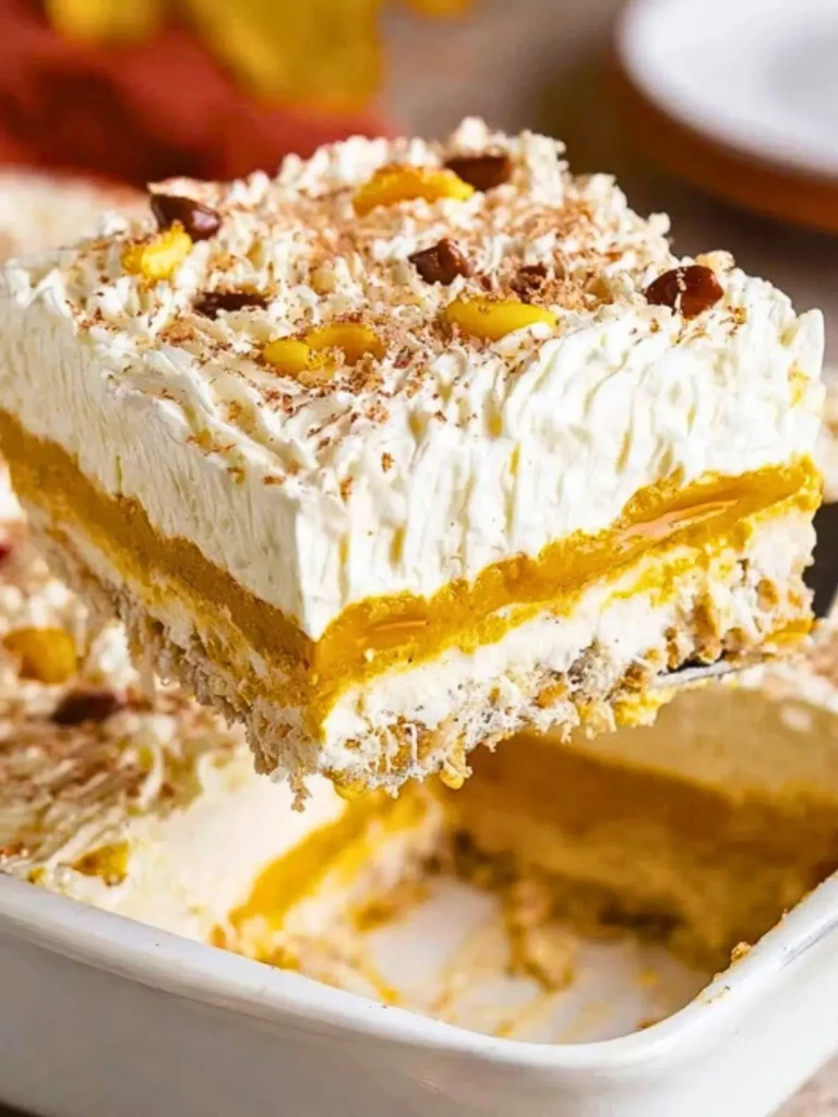 No Bake Pumpkin Lasagna Dessert 2