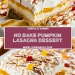 No Bake Pumpkin Lasagna Dessert Pin 1