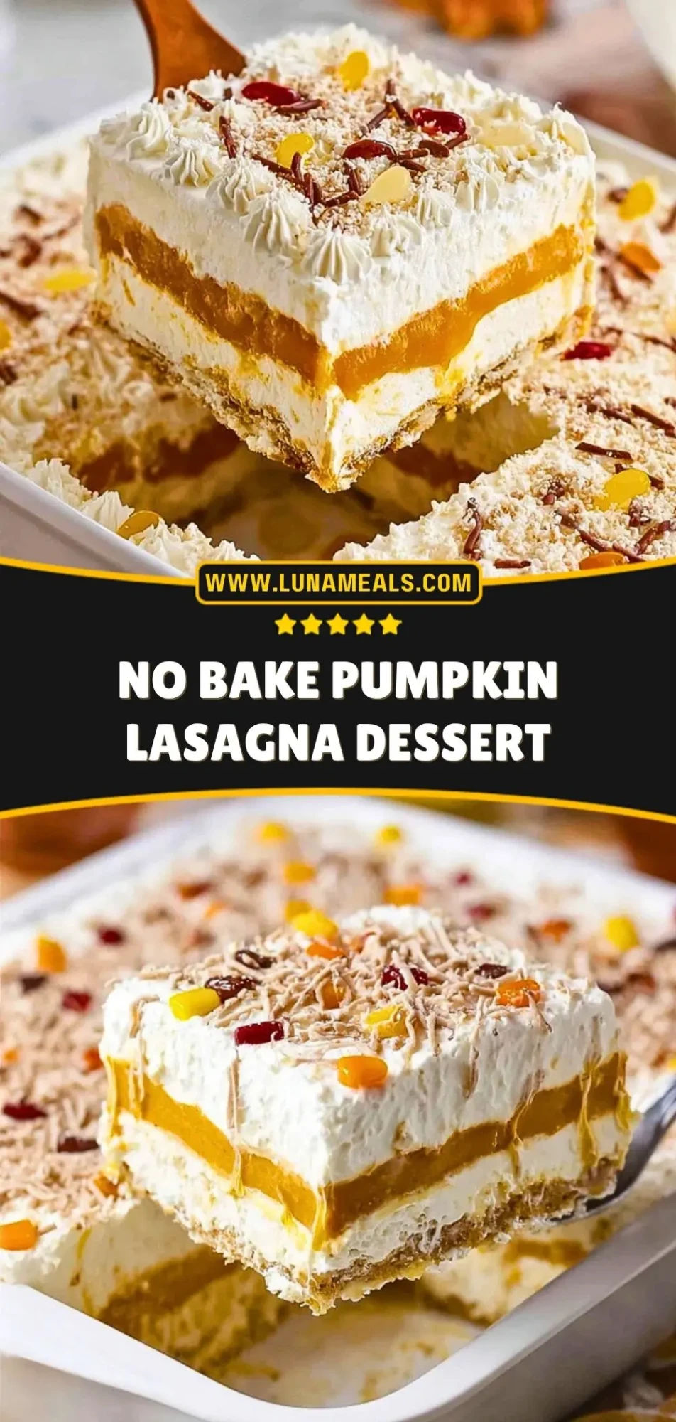 No Bake Pumpkin Lasagna Dessert Pin 2