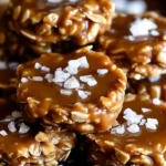 No Bake Salted Caramel Cookies