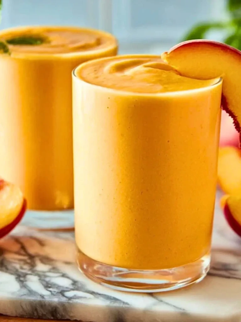 Peach Smoothie With Frozen Peaches (1)
