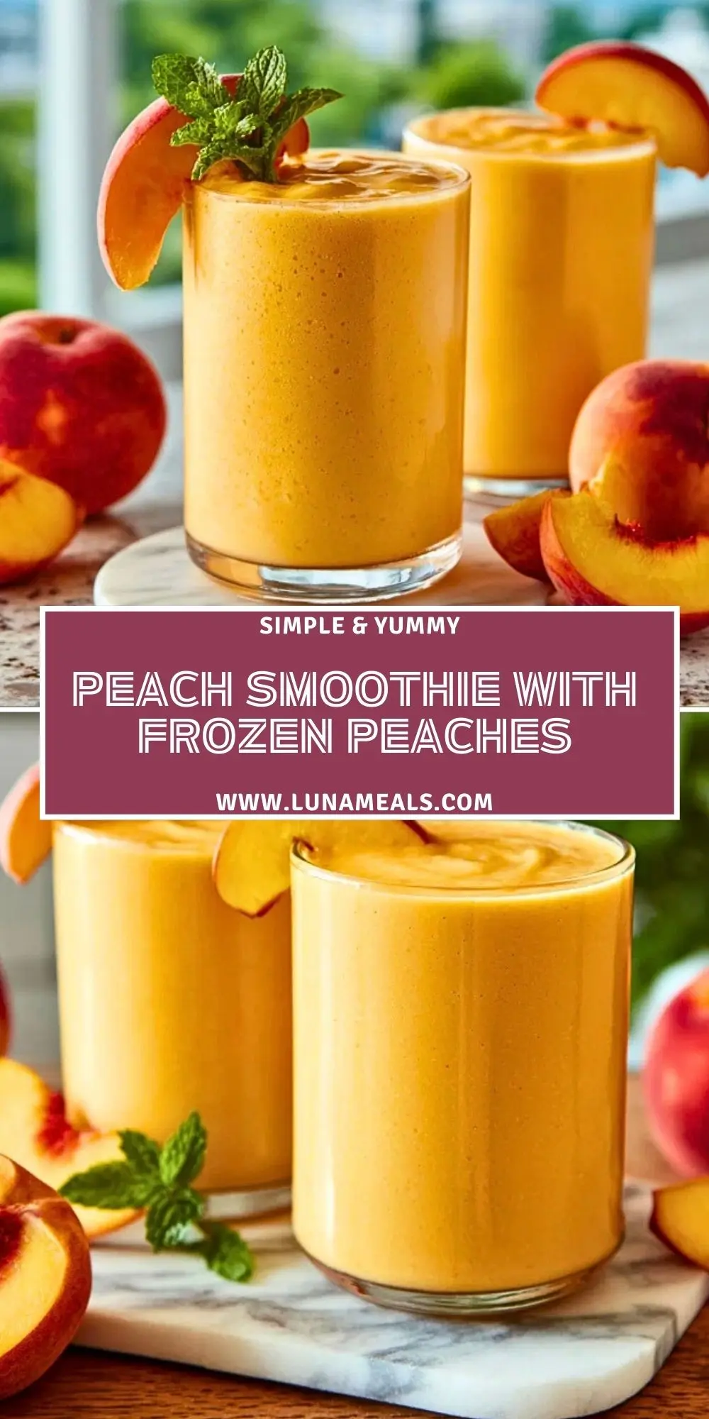 Peach Smoothie With Frozen Peaches (2)