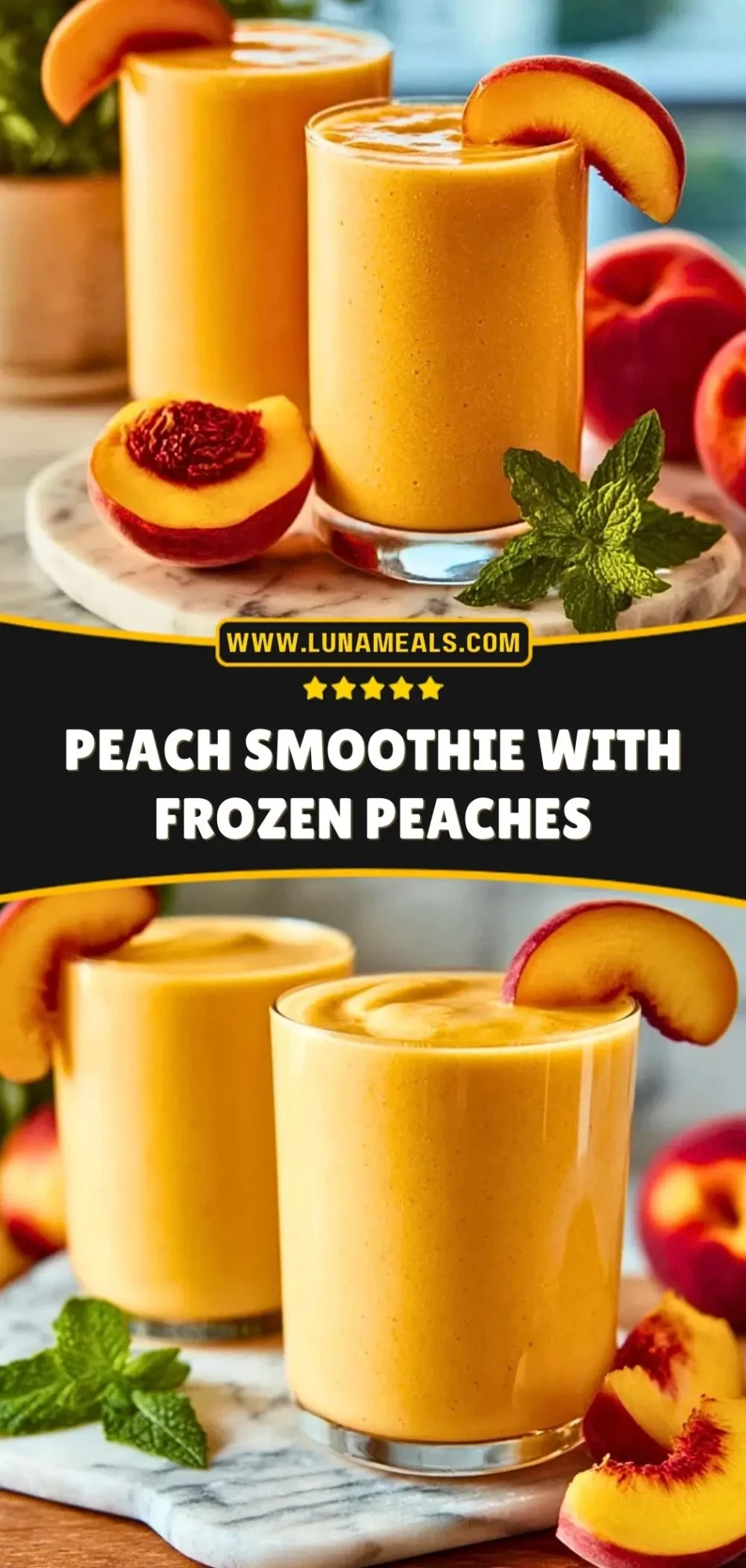 Peach Smoothie With Frozen Peaches (3)