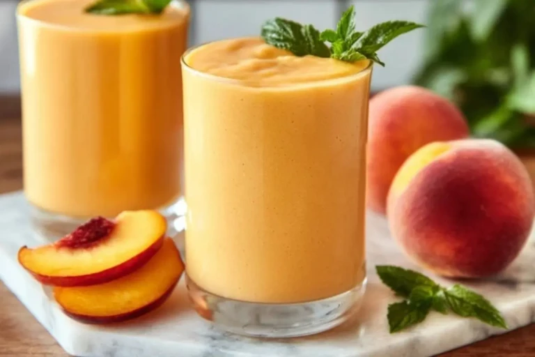 Peach Smoothie With Frozen Peaches