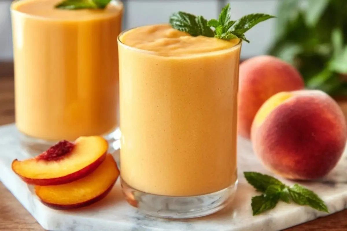 Peach Smoothie With Frozen Peaches
