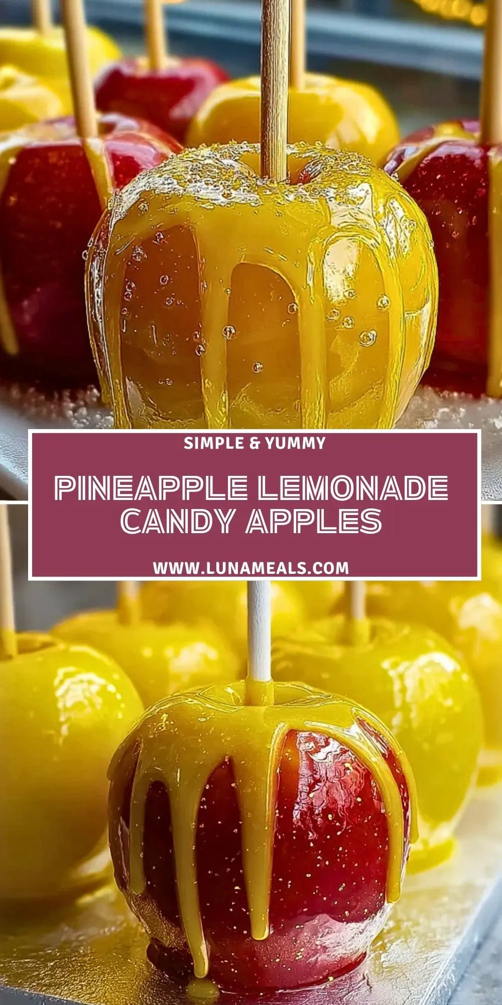 Pineapple Lemonade Candy Apples (2)