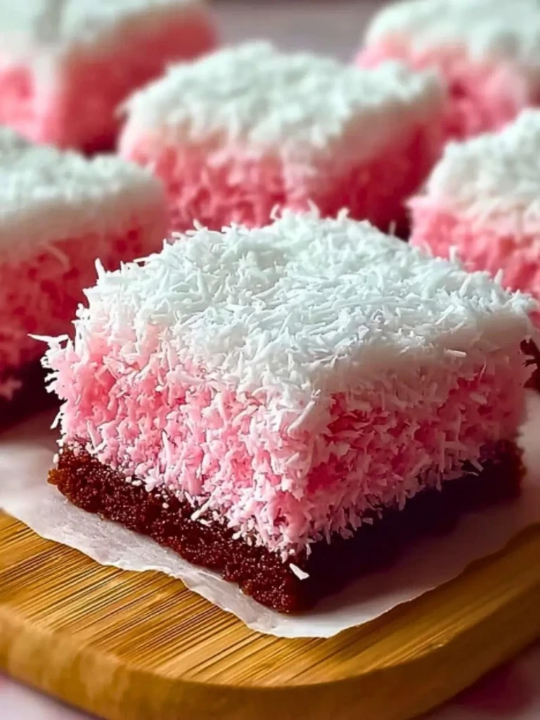 Pink Coconut Snowball Cake Bars (1)