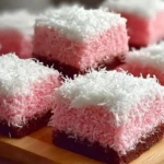 Pink Coconut Snowball Cake Bars