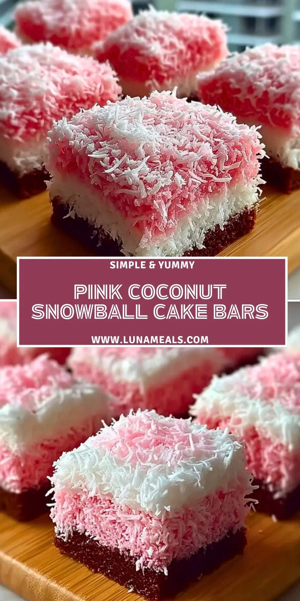 Pink Coconut Snowball Cake Bars (2)