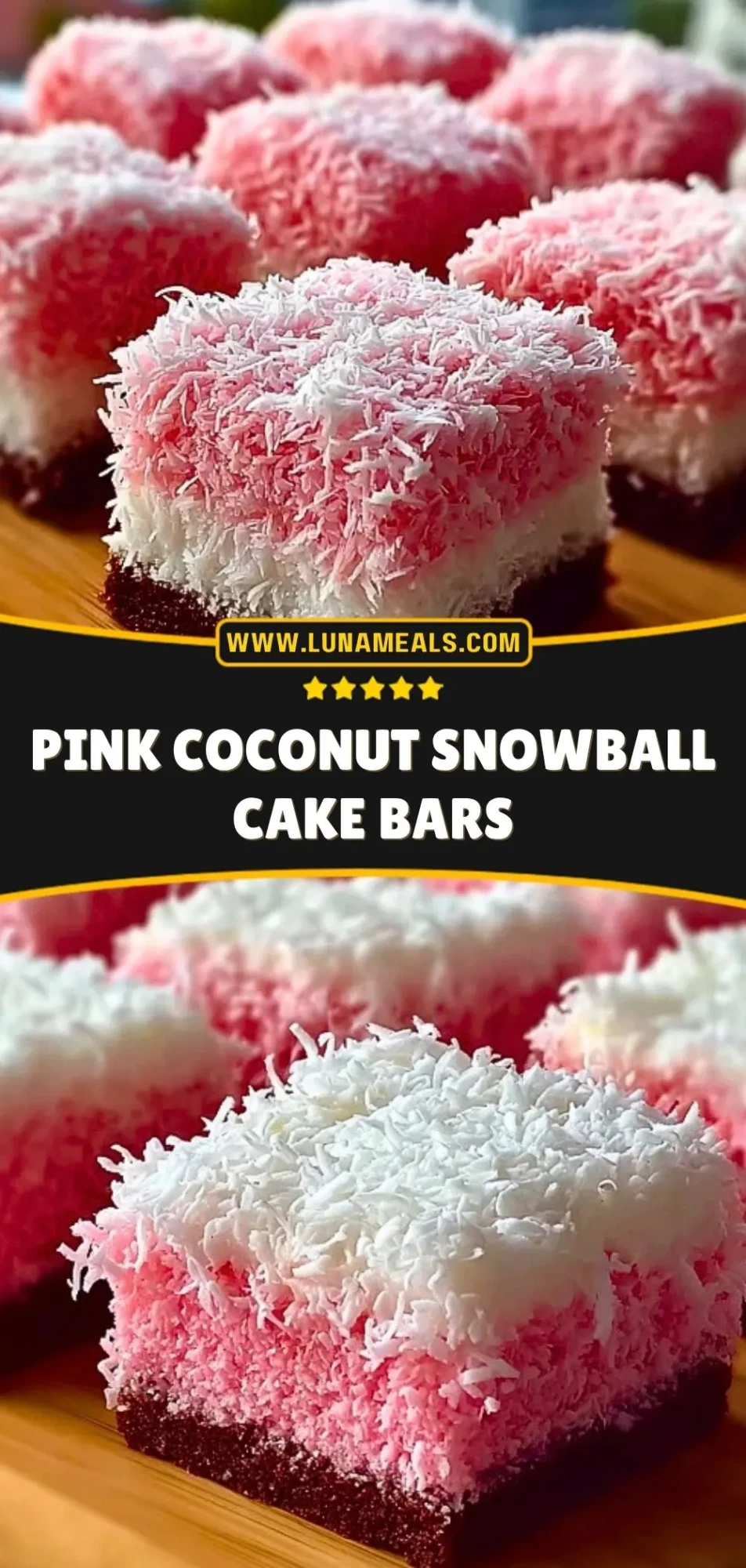 Pink Coconut Snowball Cake Bars (3)