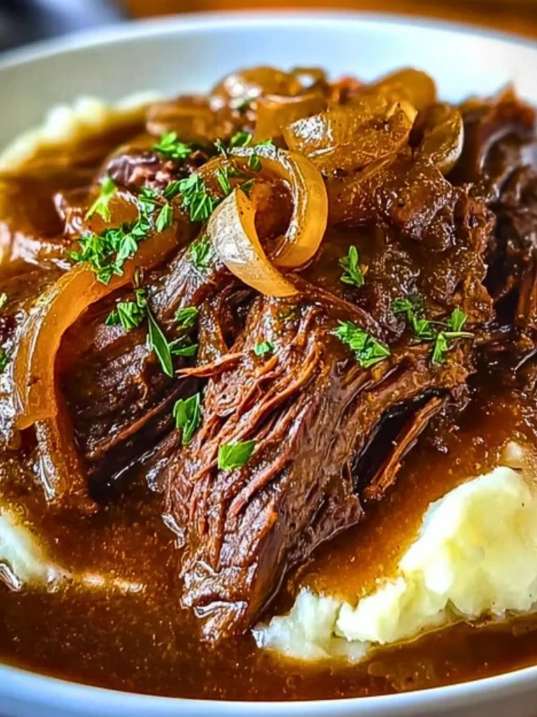 Slow Cooker Pot Roast with Onion Soup (1)