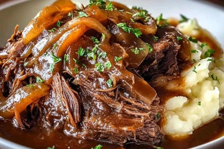 Slow Cooker Pot Roast with Onion Soup