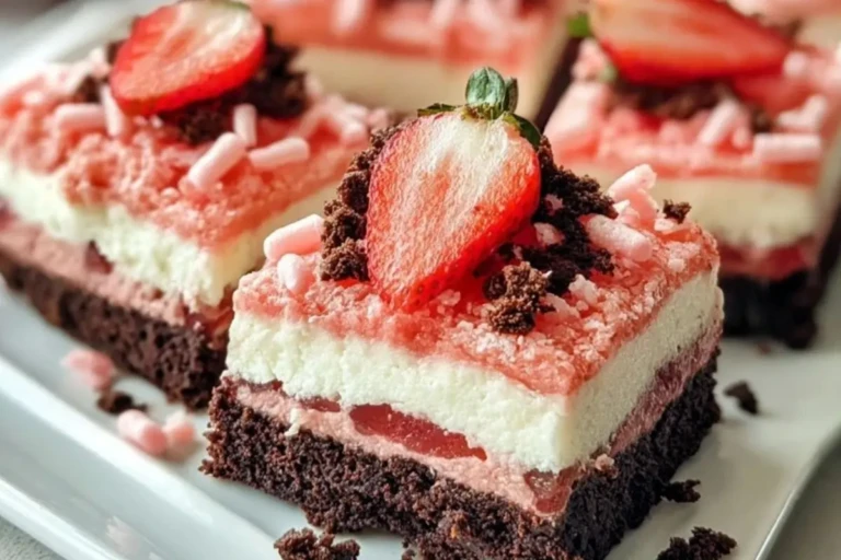 Strawberry Shortcake Brownies