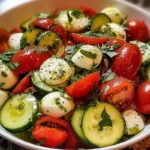 Tomato Cucumber Mozzarella Salad 1
