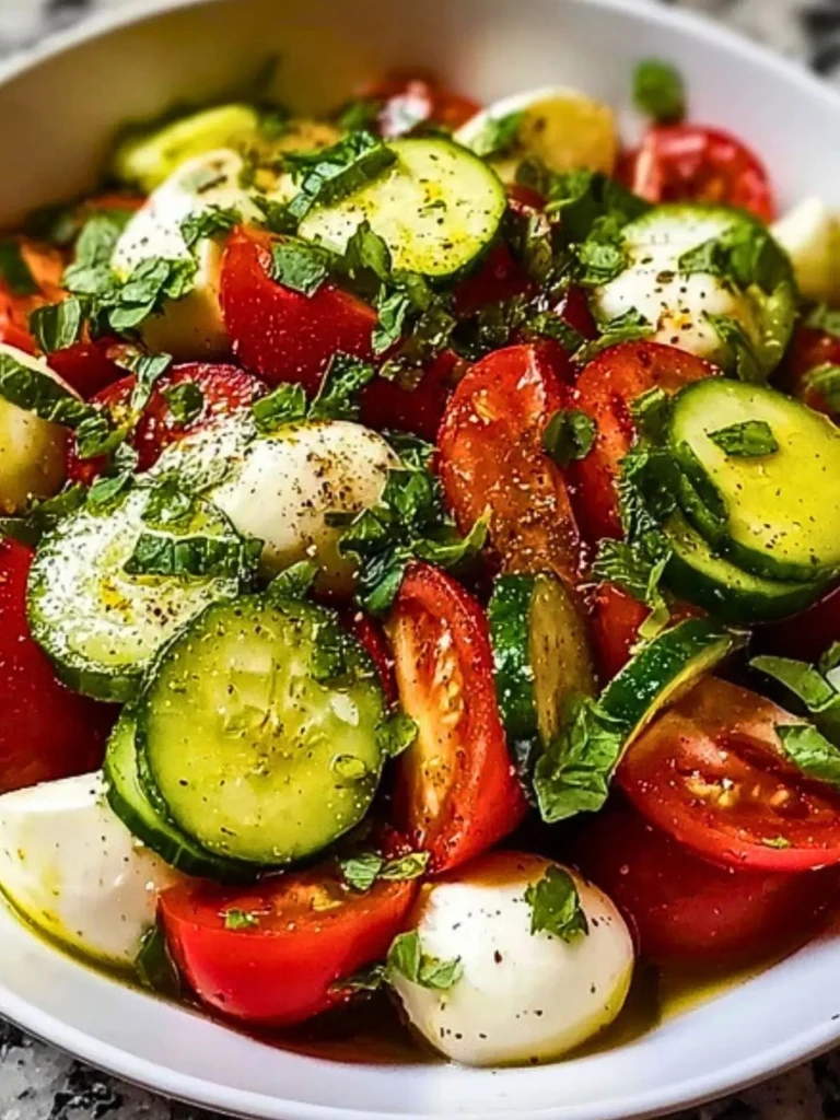 Tomato Cucumber Mozzarella Salad 2