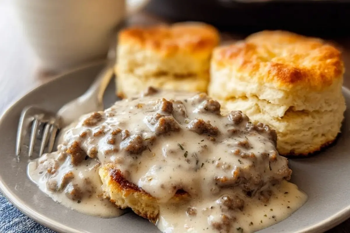 Sausage Gravy and Biscuits