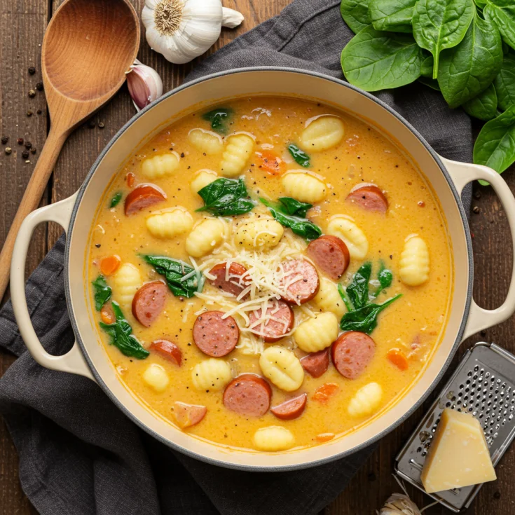 Creamy Kielbasa Gnocchi Soup