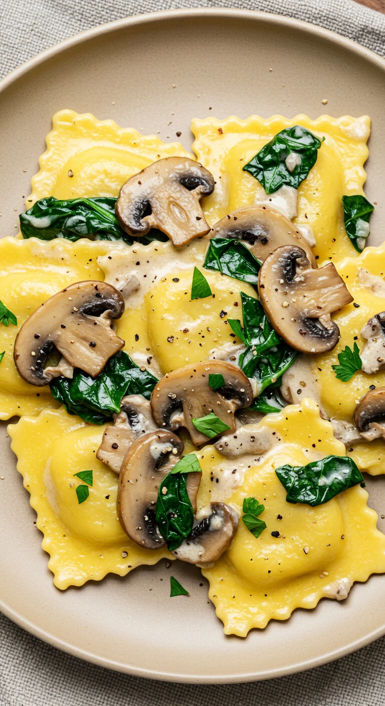 Creamy Mushroom Ravioli Recipe