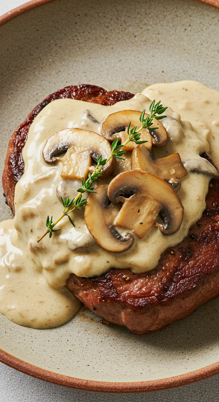 Creamy Mushroom Sauce for Steak